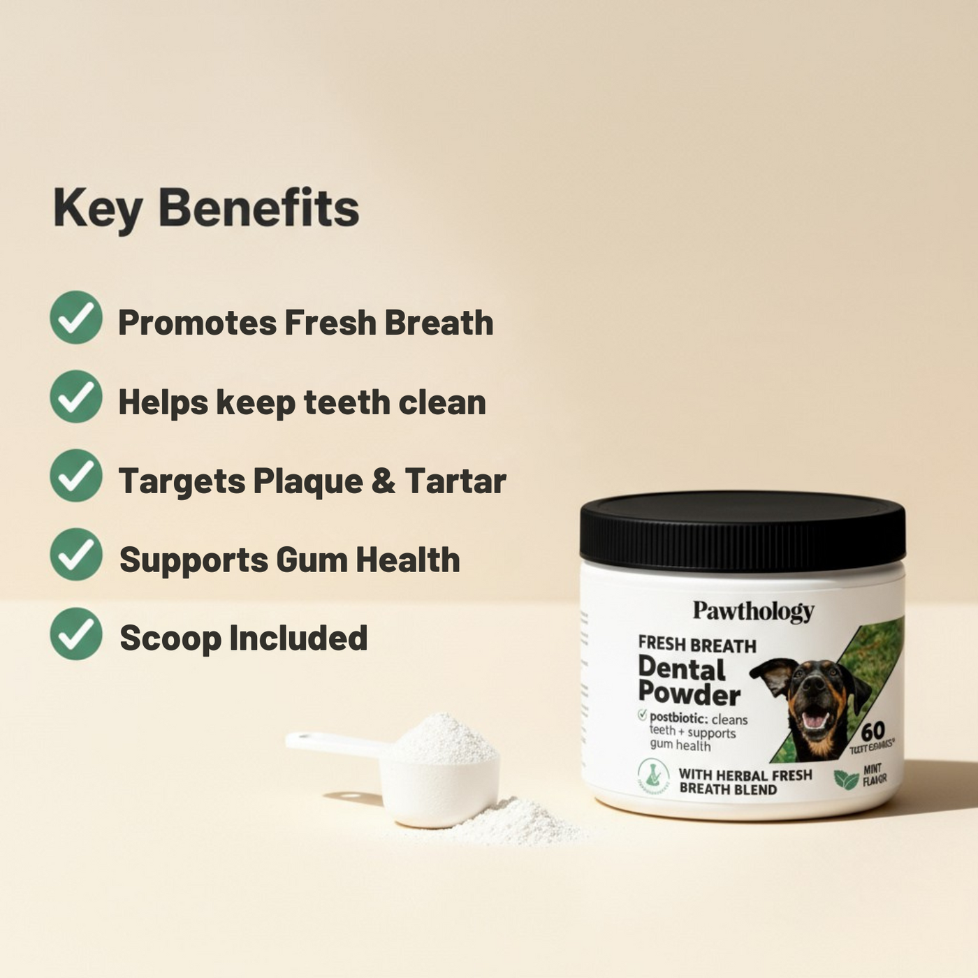 Pawthology Dog teeth cleaning powder